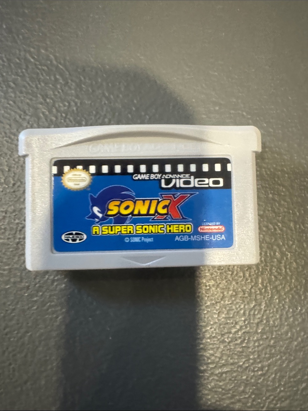 Nintendo GameBoy Advance Video Cartridge Sonic X A super sonic hero